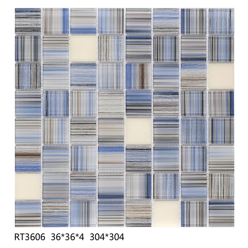 36X36X4mm 304X304 mm Color - Toned Textured Fluorescene Mosaic Tiles (RT3601-RT3609)