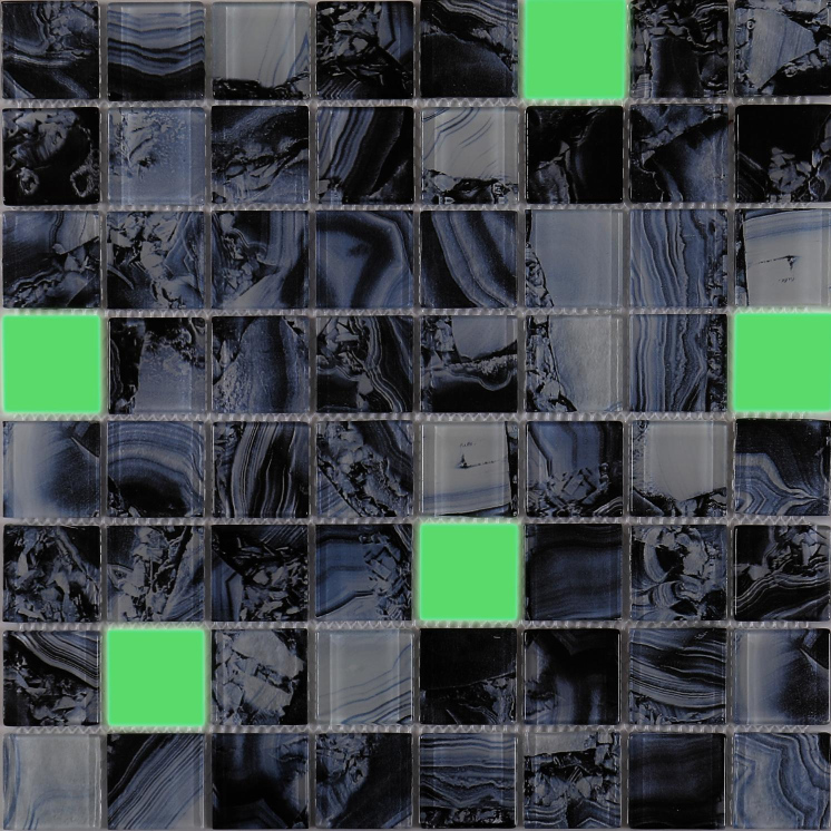 36X36X4mm 304X304 mm Color - Toned Textured Fluorescene Mosaic Tiles (RT3601-RT3609)