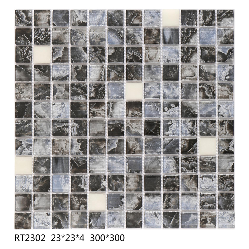 23×23×4mm 300X300 mm Textured Fluorescences Mosaic Tiles (RT23031-RT2309)