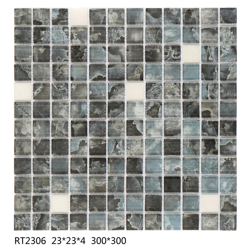 23×23×4mm 300X300 mm Textured Fluorescences Mosaic Tiles (RT23031-RT2309)
