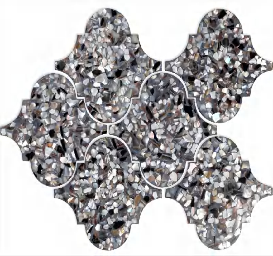 119x129x8mm 199x293mm Artistic - Shaped Terrazzo Cement Mosaic Tiles (YQSFBLK YQSFGR  YQSFBEIGE YQSFWHT YQSFBLU YQSFGRN )