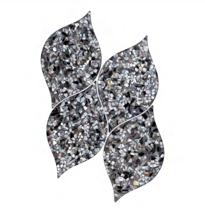 Custom - sized Leaf - Shaped Terrazzo Cement Mosaic Tiles (YQLF001-YQLF004)