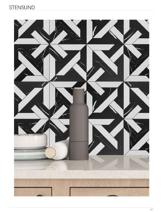 305x305mm Geometric Adhesive Peel - Stick Mosaic Tiles (KVS - PAS - 01/02/03/04/05/06; KVS - STE - 01/02/03/04/05)