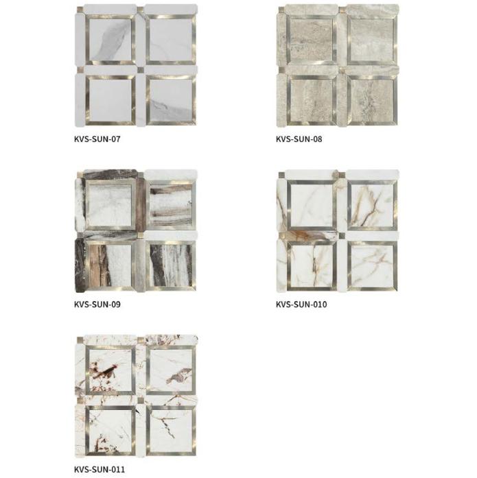 290x290mm Square Shaped Adhesive Mosaic Tiles (KVS - SUN - 01/02/03/04/05/06; KVS - SKA - 07/08/09/10/11/12)