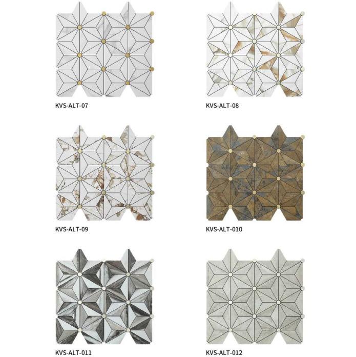317*275mm Geometric Star - Pattern Adhesive Mosaic Tiles (KVS - ALT - 01/02/03/04/05/06/07/08/09/10/11/12)