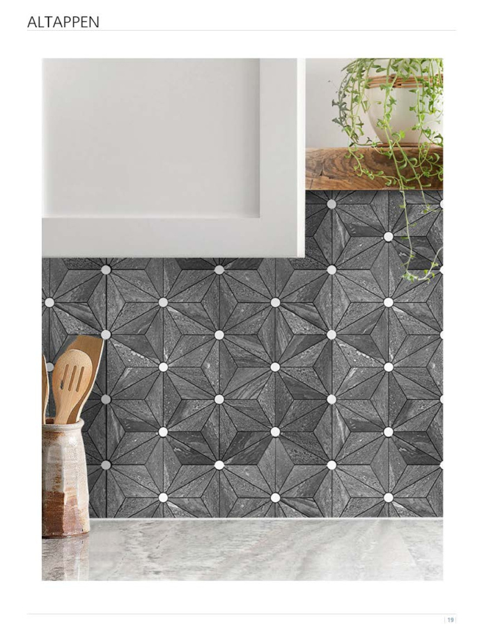 317*275mm Geometric Star - Pattern Adhesive Mosaic Tiles (KVS - ALT - 01/02/03/04/05/06/07/08/09/10/11/12)