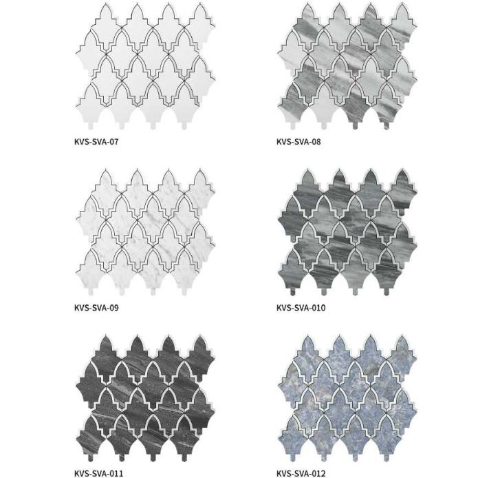 282x240mm Quatrefoil - Pattern Adhesive Mosaic Tiles (KVS - SVA - 01/02/03/04/05/06/07/08/09/10/11/12)