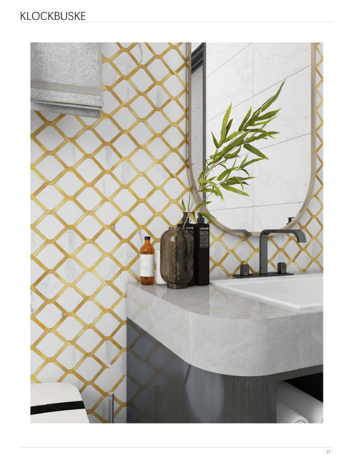 288x288mm Geometric Rhombus Adhesive Mosaic Tiles (KVS - KLO - 01/02/03/04/05/06; KVS - MOR - 07/08/09/10/11/12)