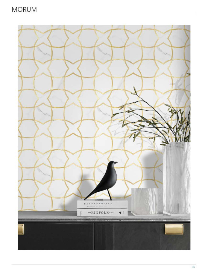 288*288mm Curved Coin- Geometric Adhesive Mosaic Tiles (KVS - MOR - 01/02/03/04/05/06/07/08/09/10/11/12)