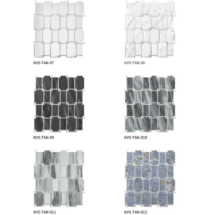 301*340mm Grid Rectangle - Pattern Adhesive Mosaic Tiles (KVS - TAN - 01/02/03/04/05/06/07/08/09/10/11/12)