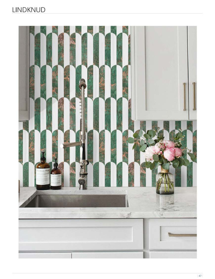 302X275mm Scalloped - Geometric Adhesive Mosaic Tiles (KVS - ARO - 01/02/03/04/05/06; KVS - LIN - 01/02/03/04/05/06)