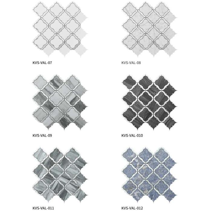 286x286mm Quatrefoil - Lattice Adhesive Mosaic Tiles (KVS - VAL - 07/08/09/10/11/12)
