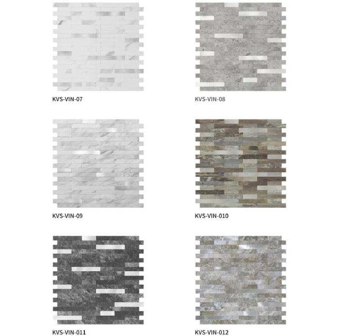 298x292mm Staggered Linear Adhesive Mosaic Tiles (KVS - VIN - 01/02/03)