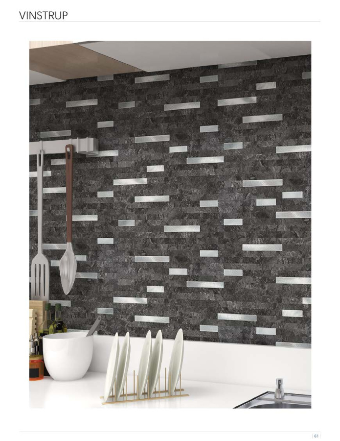 298x292mm Staggered Linear Adhesive Mosaic Tiles (KVS - VIN - 01/02/03)
