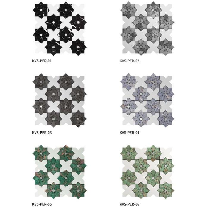 263x263mm Persian - Inspired Star - Lattice Adhesive Mosaic Tiles (KVS - PER - 01/02/03/04/05/06)