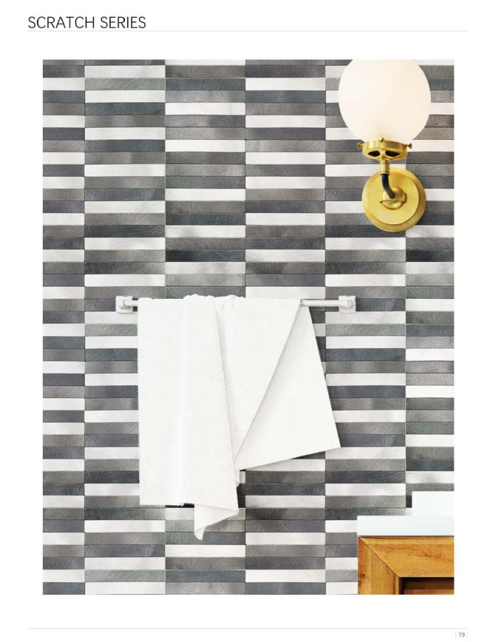 298x294 mm Linear - Striped Adhesive Mosaic Tiles (SCR - YA - 01/02/03/04/05/06; SCR - Y - 01/02/03/04/05/06)