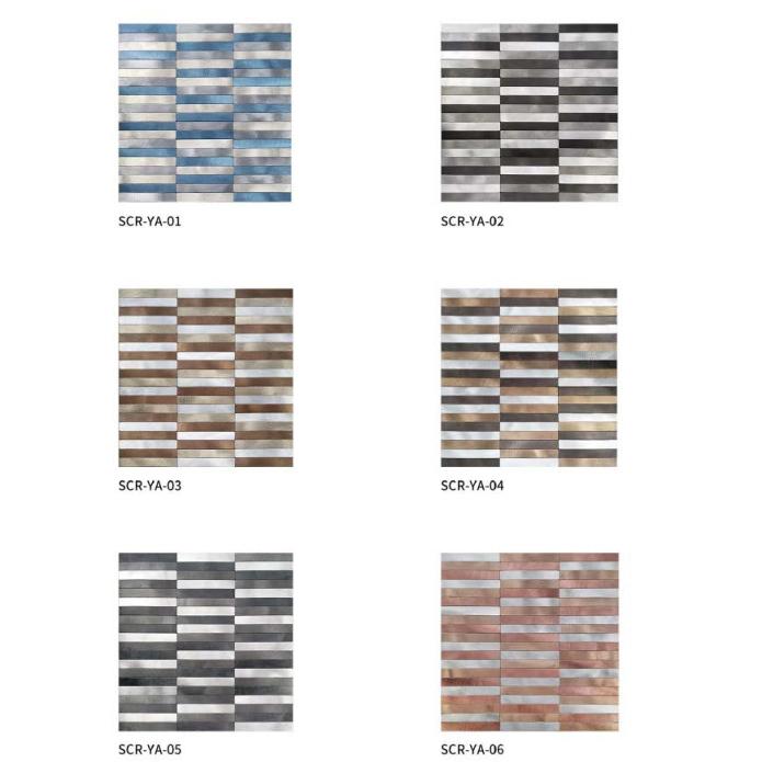 298x294 mm Linear - Striped Adhesive Mosaic Tiles (SCR - YA - 01/02/03/04/05/06; SCR - Y - 01/02/03/04/05/06)