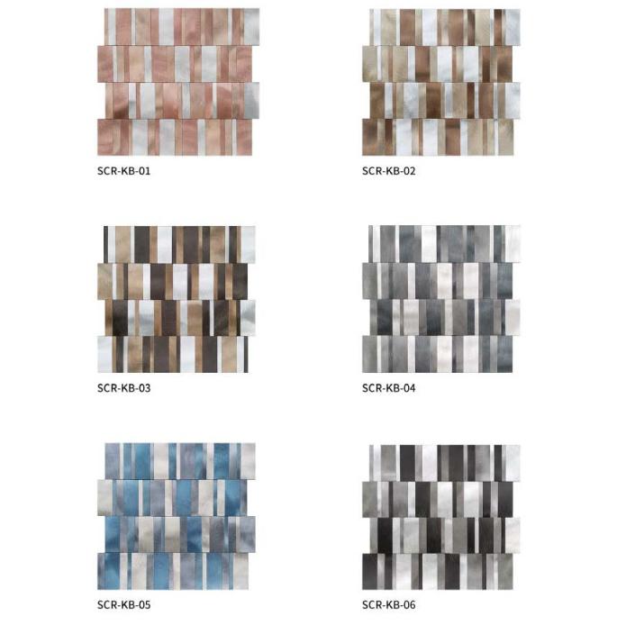 303x292 mm Linear Stacked - Strip Adhesive Mosaic Tiles (SCR - KB - 01/02/03/04/05/06; SCR - KA - 01/02/03/04/05/06)