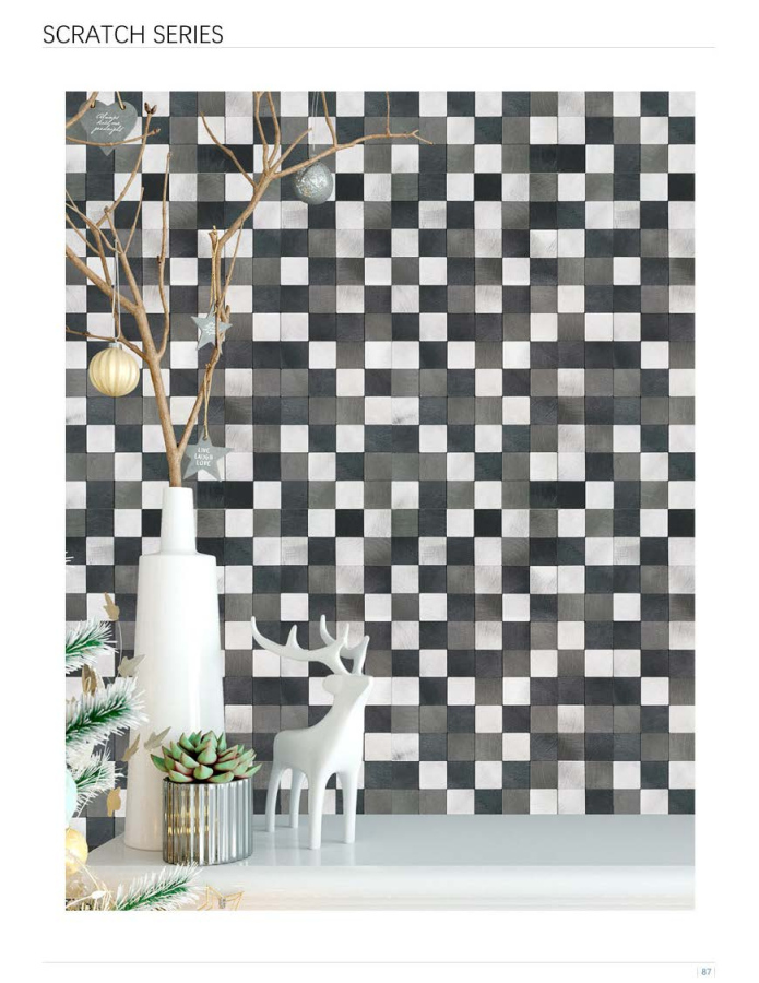 305x305 mm Checkered - Square Adhesive Mosaic Tiles (SCR - LA - 01/02/03/04/05/06; SCR - L - 01/02/03/04/05/06)