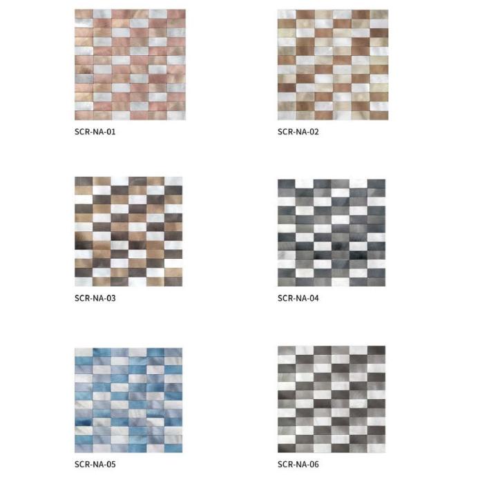298x298 mm Checkered - Square Adhesive Mosaic Tiles (SCR - NA - 01/02/03/04/05/06; SCR - N - 01/02/03/04/05/06)