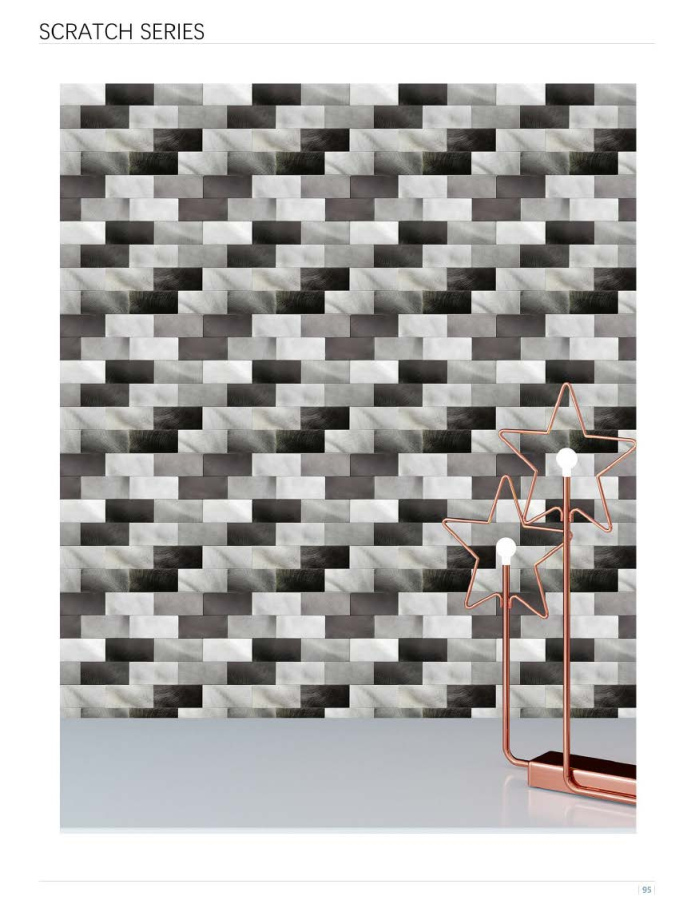 298x298 mm Linear Staggered - Brick Adhesive Mosaic Tiles (SCR - I - 01/02/03/04/05/06; SCR - IA - 01/02/03/04/05/06)