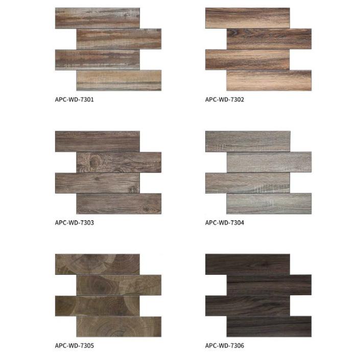 300x300 mm Staggered - Plank Wood - Texture Adhesive Mosaic Tiles (APC - WD - 7301/7302/7303/7304/7305/7306/7307/7308/7309/7310)