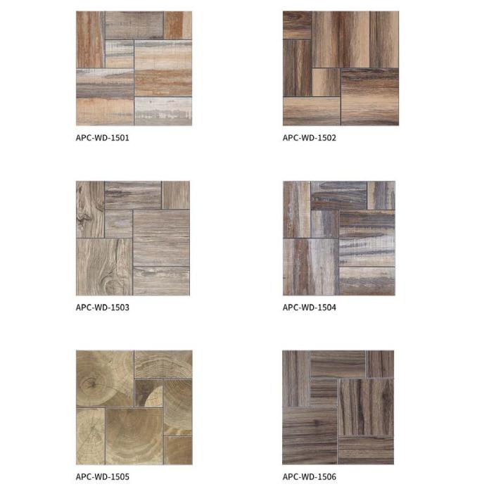 300x300 mm Patchwork Wood - Texture Adhesive Mosaic Tiles (APC - WD - 1501/1502/1503/1504/1505/1506)