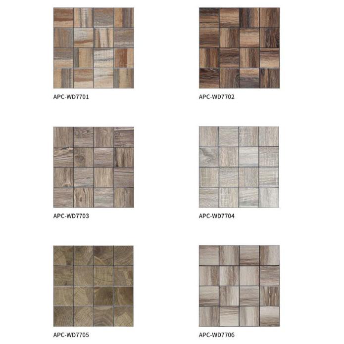 300x300 mm Square - Patchwork Wood - Texture Adhesive Mosaic Tiles (APC - WD7701/7702/7703/7704/7705/7706/7707/7708/7709)