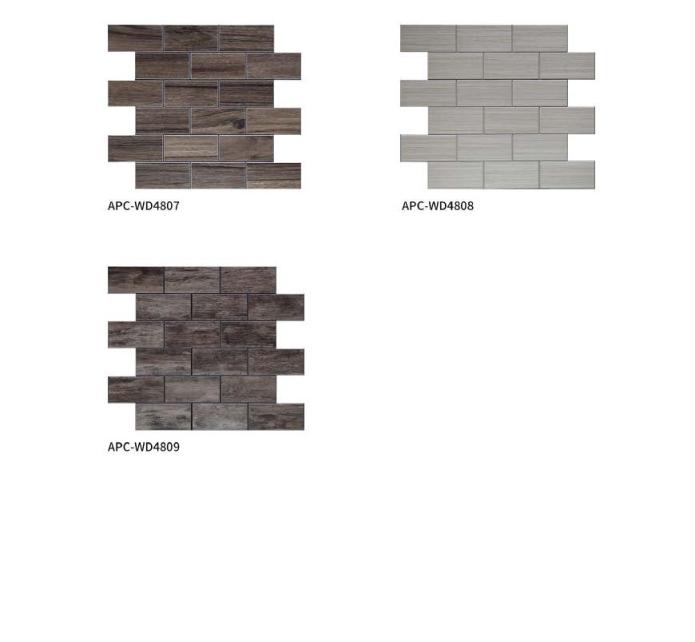 375x300 mm Staggered - Brick Texture Adhesive Mosaic Tiles (SPC - DM - 489807/489808/489809; APC - WD7101/WD7102/WD7103/WD7104/WD7105/WD7106)