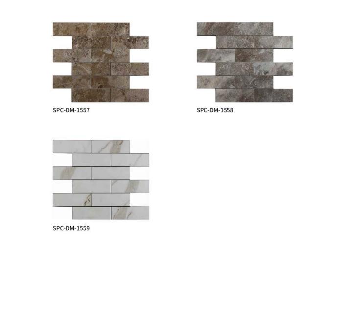 300x300 mm Staggered - Brick Stone - Texture Adhesive Mosaic Tiles (SPC - DM - 1551/1552/1553/1554/1555/1556/1557/1558/1559)