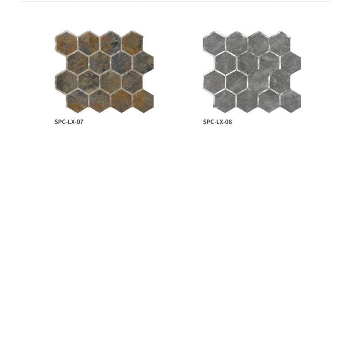 305x290 mm Hexagonal Stone - Texture Adhesive Mosaic Tiles (SPC - LX - 01/02/03/04/05/06/07/08)