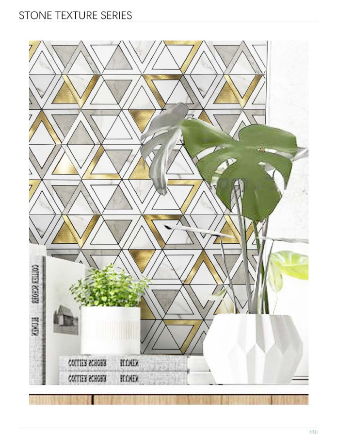 333x288 mm Geometric Triangular - Patchwork Adhesive Mosaic Tiles (SPC - KA - 01/02/03/04/05/06)