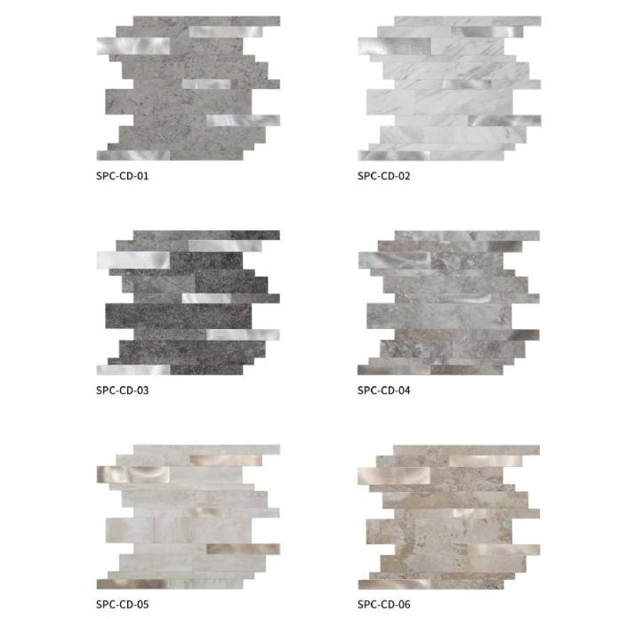 300x300 mm Irregular Staggered - Strip Adhesive Mosaic Tiles (SPC - CD - 01/02/03/04/05/06/07/08/09)