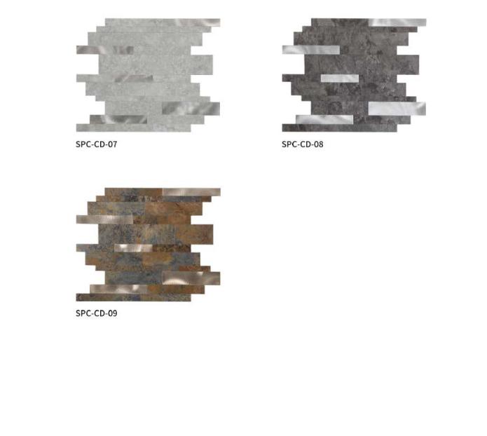 300x300 mm Irregular Staggered - Strip Adhesive Mosaic Tiles (SPC - CD - 01/02/03/04/05/06/07/08/09)