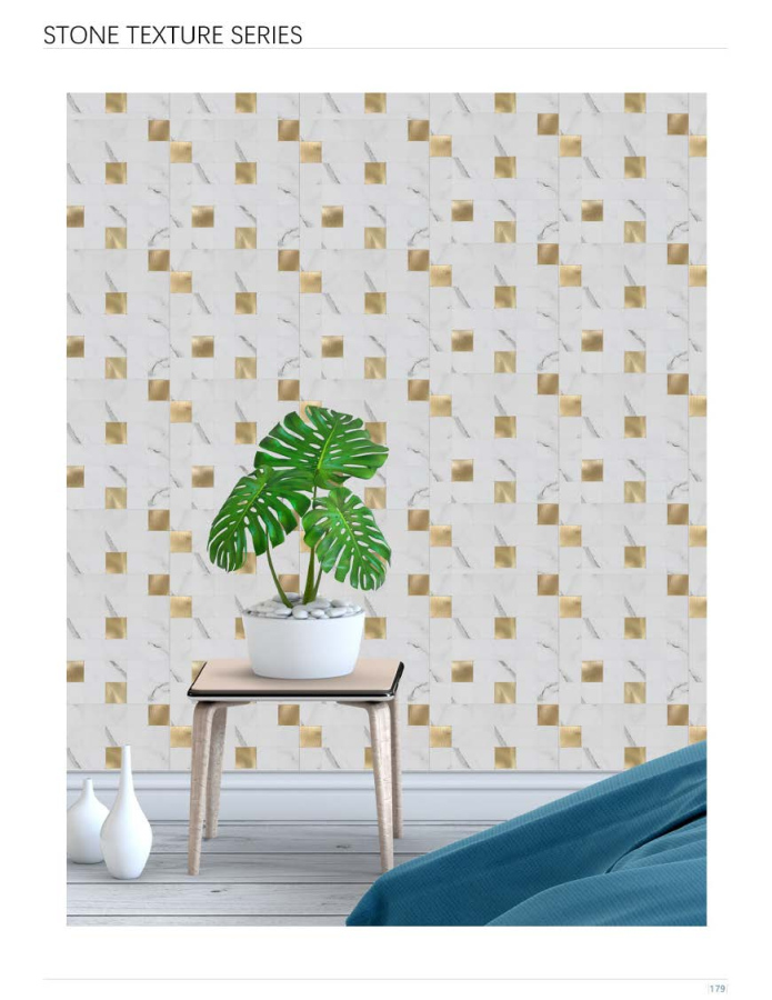 305x305 mm Square - Patchwork Stone & Metallic Adhesive Mosaic Tiles (SPC - DM - 50507/50508/50509/505010/505011/505012)