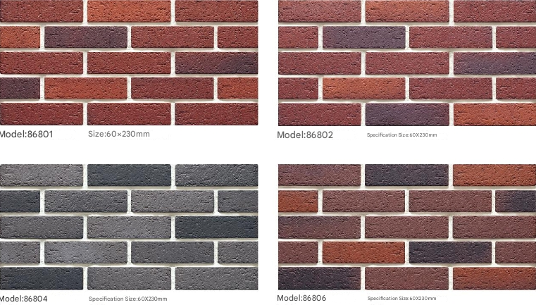 60x230mm Stone - Look Cultural Brick Wall Tiles (86801/86802/86804/86806/98001/98002/6501/6504/6505/6507/6508/6511)