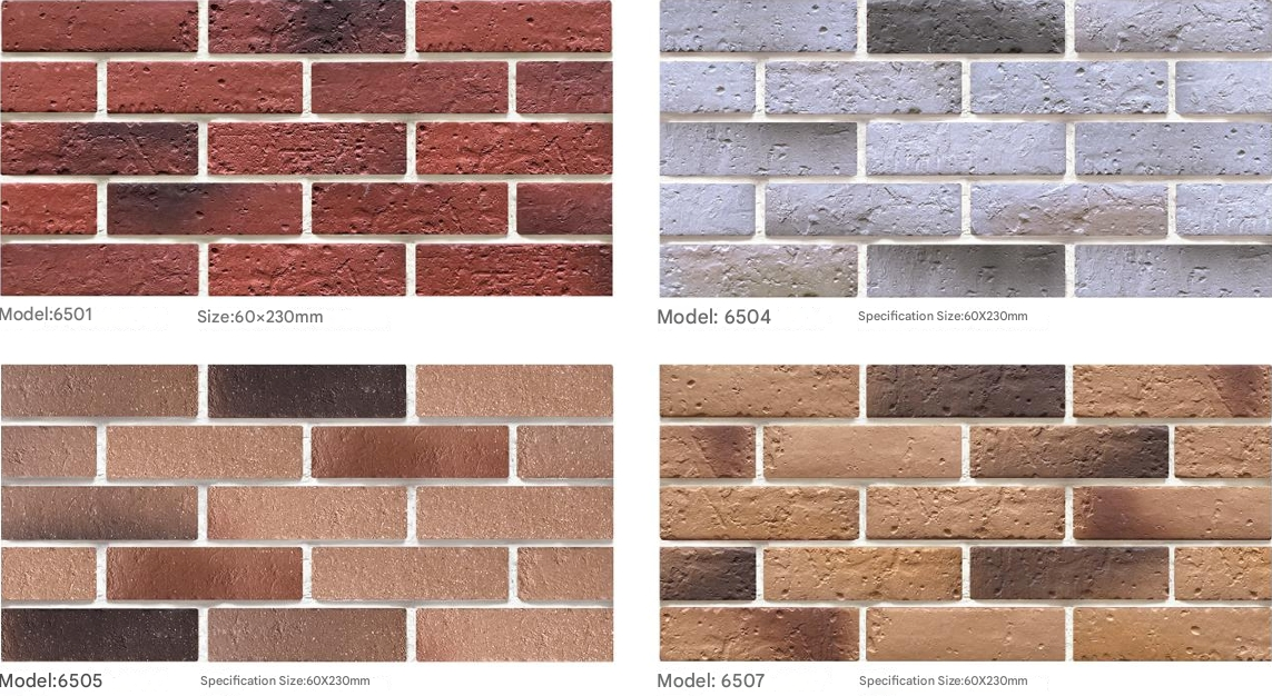 60x230mm Stone - Look Cultural Brick Wall Tiles (86801/86802/86804/86806/98001/98002/6501/6504/6505/6507/6508/6511)