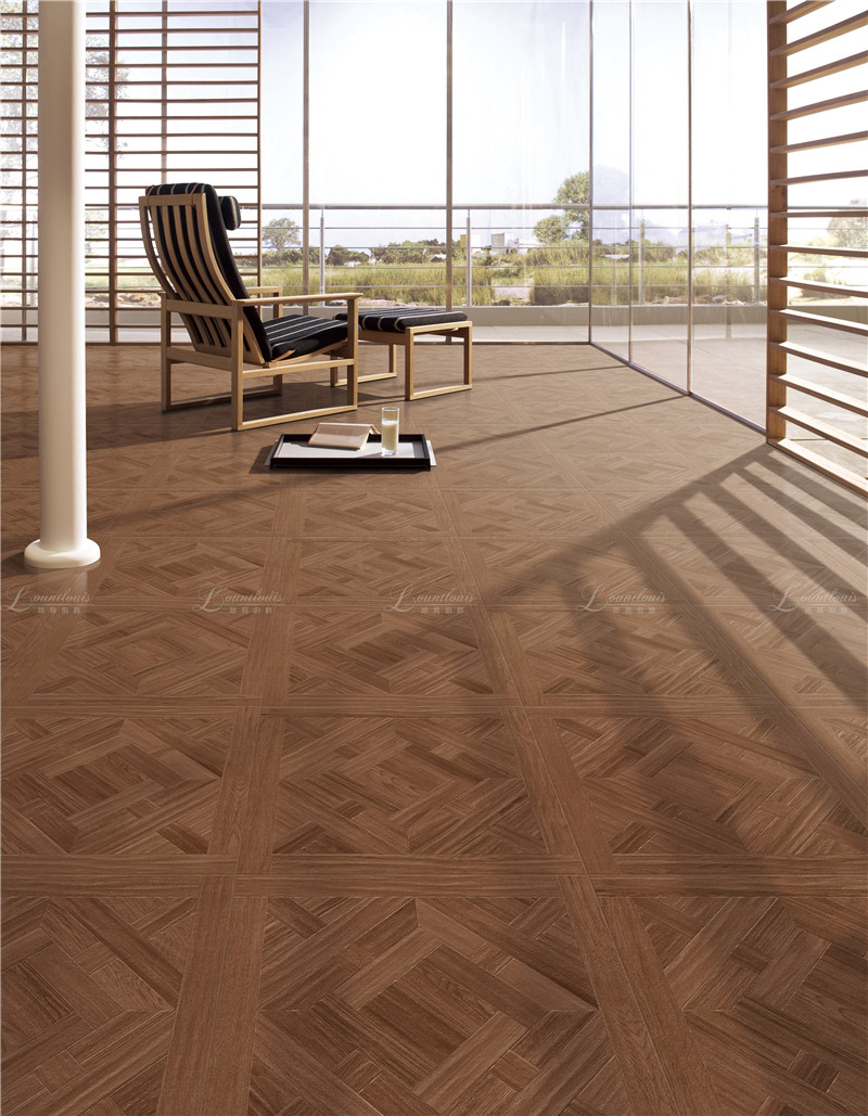 800x800mm & 600x600mm Geometric Parquet Wood - Grain Tiles | Models: 80K52, 60K52
