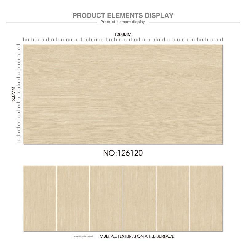 600x1200mm Carved Wood - Grain Textured Tiles | Model: 126120