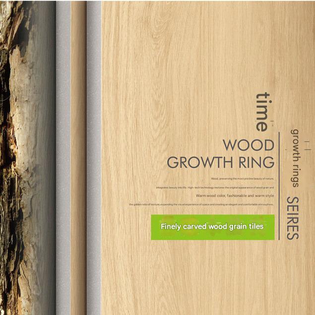 600x1200mm Light Wood - Grain Carved Glaze Tiles | Model: 126127