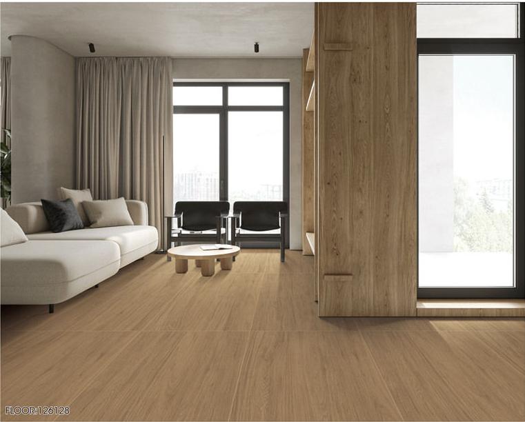600x1200mm Carved Wood - Grain Tiles in Warm Brown | Model: 126128