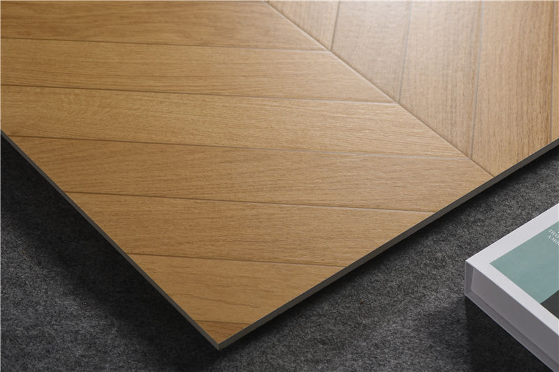 600x1200mm Light Brown Herringbone Wood - Grain Tiles | Model: 126133