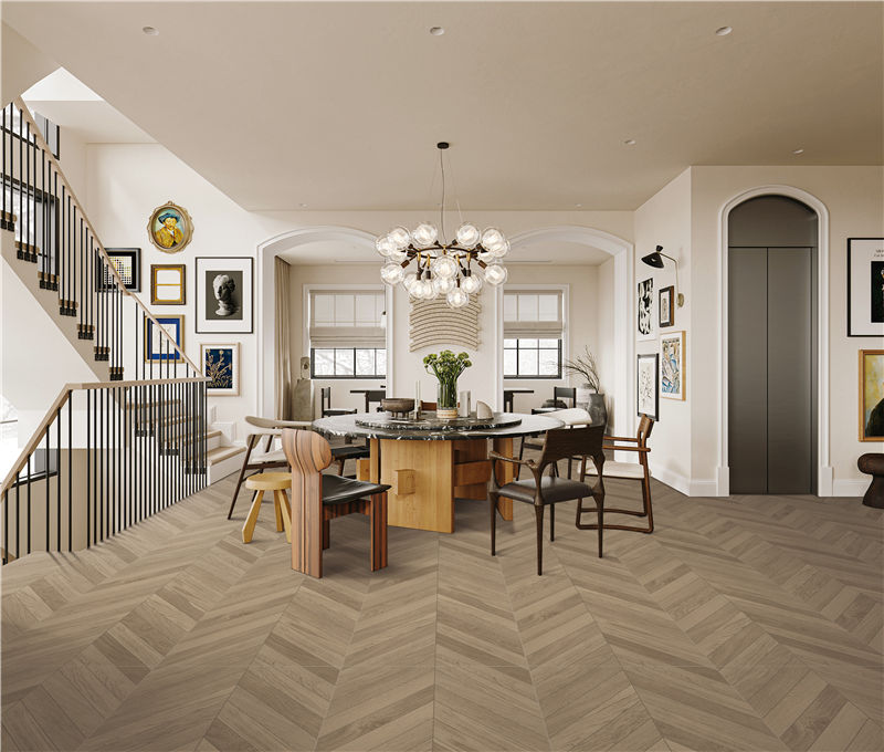 600x1200mm Light Brown Herringbone Wood - Look Tiles | Model: 126135