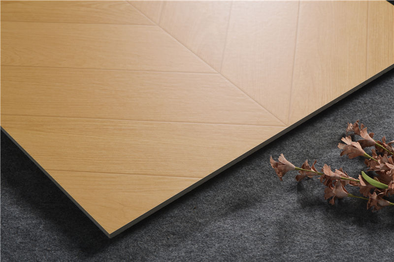 600x1200mm Light Brown Herringbone Wood - Grain Tiles | Model: 126136