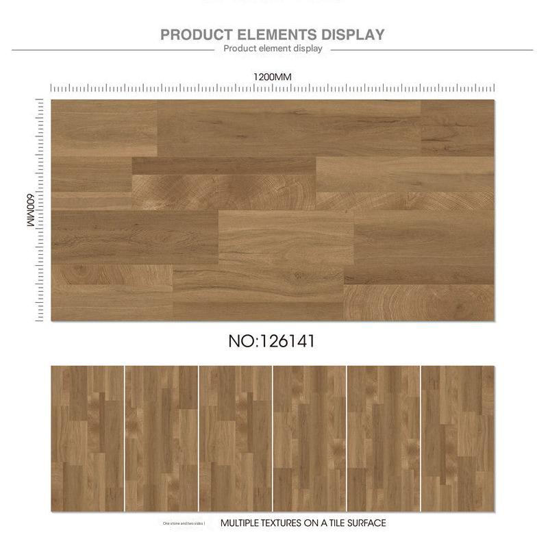 600×1200mm Wood - Grain Tile with Annual - Ring Design, Model NO:126141