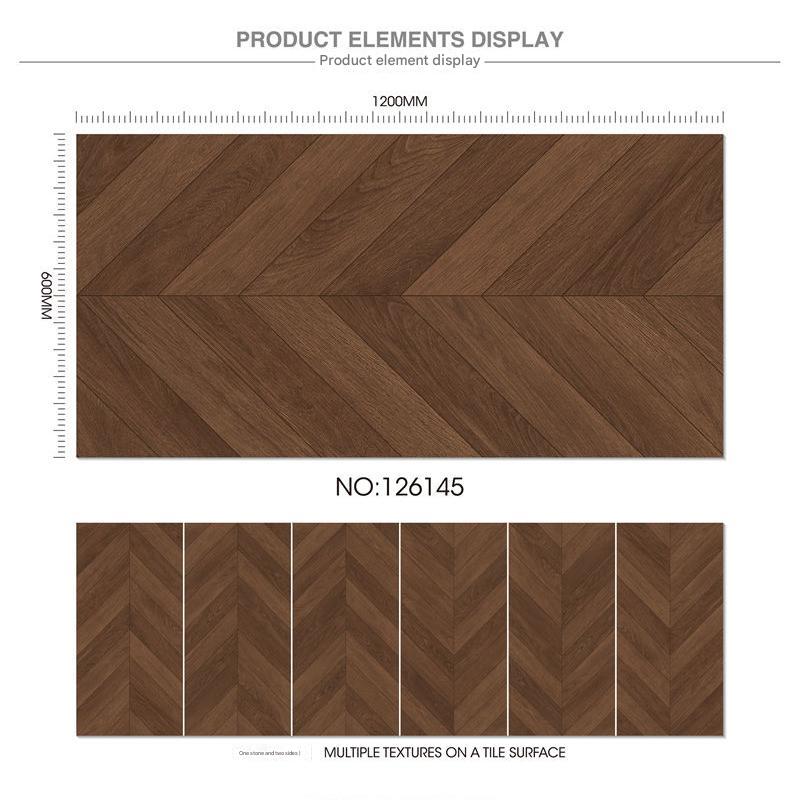 600×1200mm Herringbone Wood - Look Tile, Model NO:126145