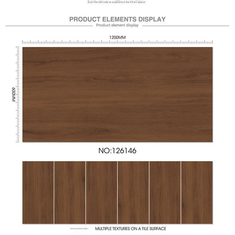 600×1200mm Matte Wood - Grain Tile, Model NO:126146