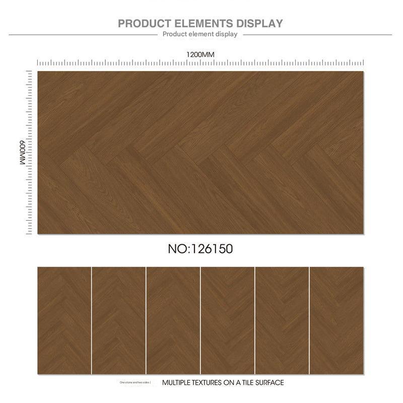 600×1200mm Herringbone Wood - Patterned Matte Tile, Model NO: TQ02-126150