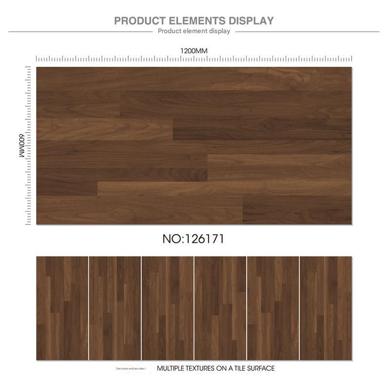 600×1200mm Herringbone Wood - Patterned Matte Tile, Model NO: TQ02-126171