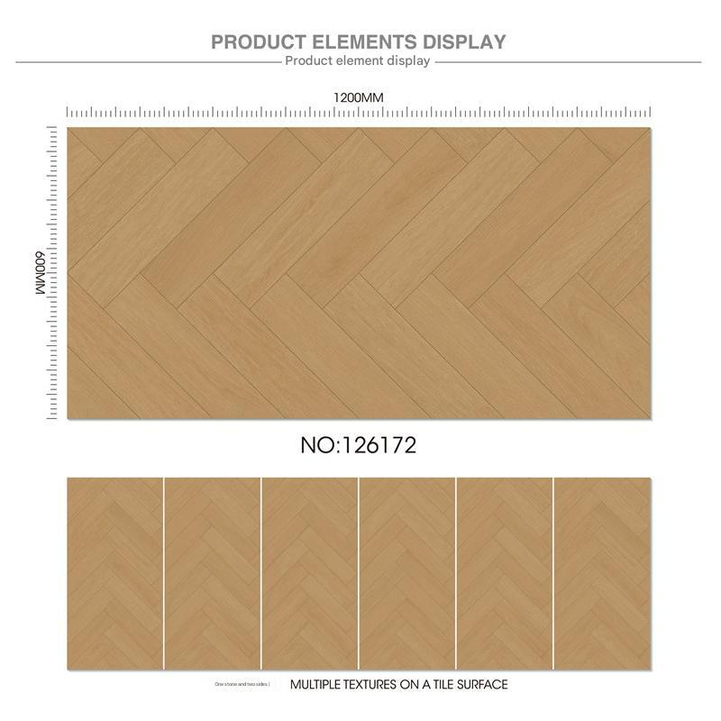 600×1200mm Herringbone Wood - Patterned Matte Tile, Model NO: TQ02-126172